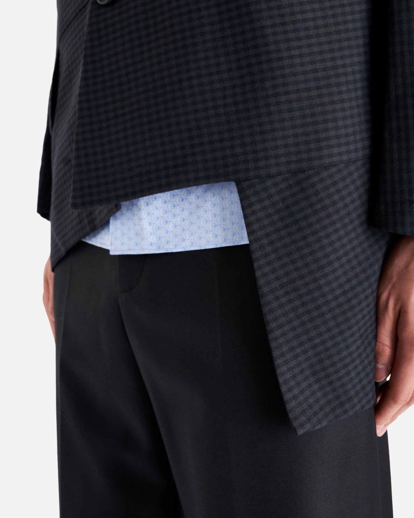 Comme des Garcons Homme Deux Men's Jackets Checkered Panel Jacket in Pine