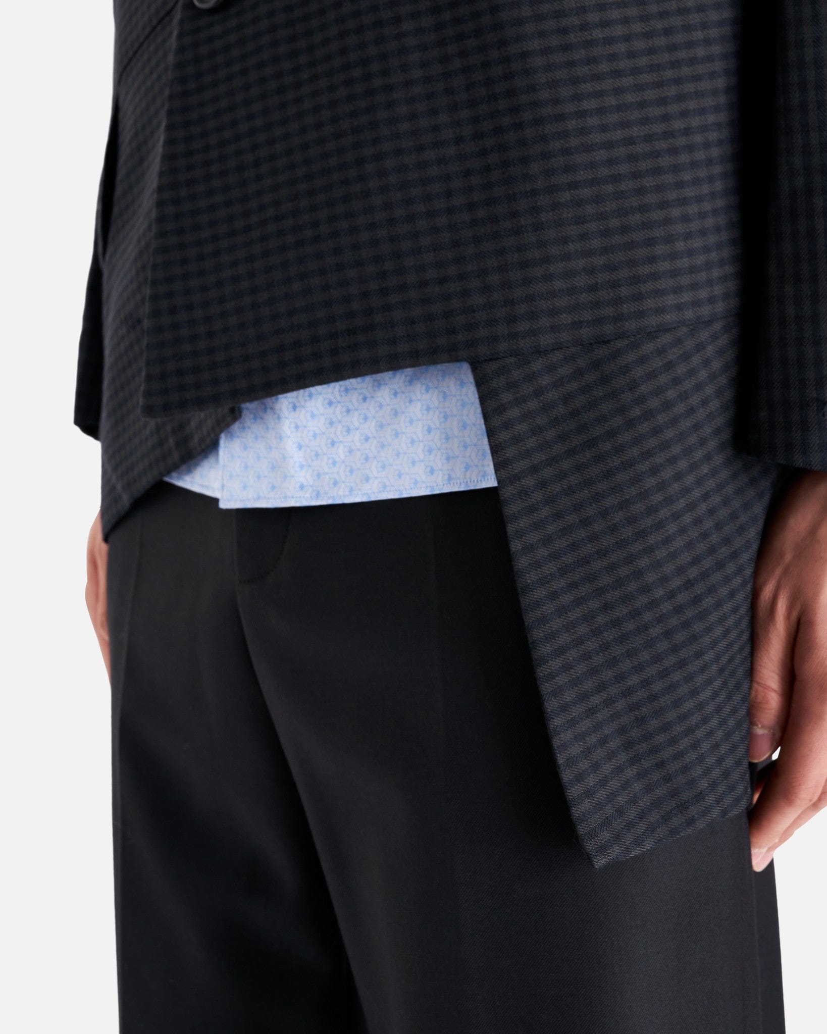 Comme des Garcons Homme Deux Men's Jackets Checkered Panel Jacket in Pine