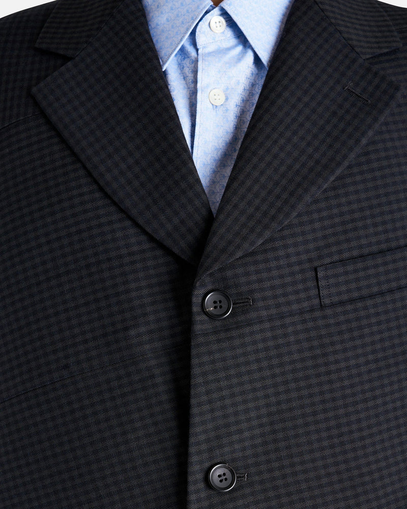 Comme des Garcons Homme Deux Men's Jackets Checkered Panel Jacket in Pine