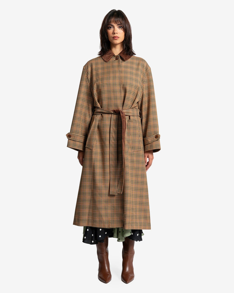 KENZO Women Jackets Checks Carcoat in Prince of Wales Check