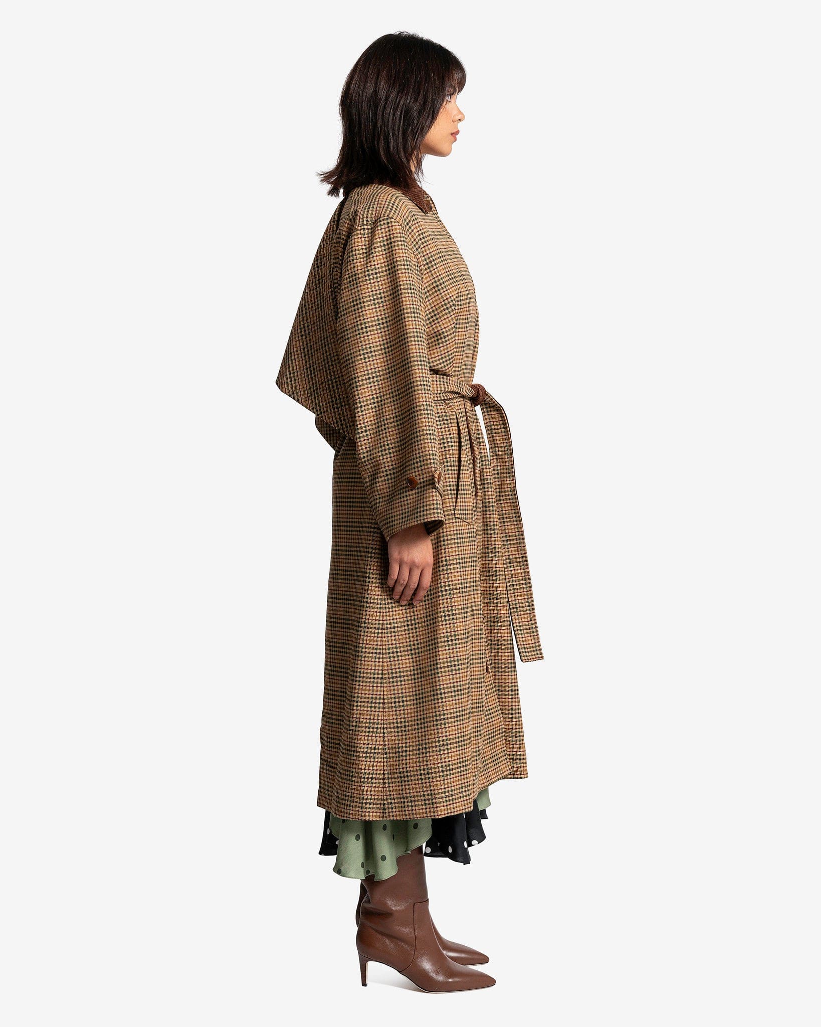 KENZO Women Jackets Checks Carcoat in Prince of Wales Check