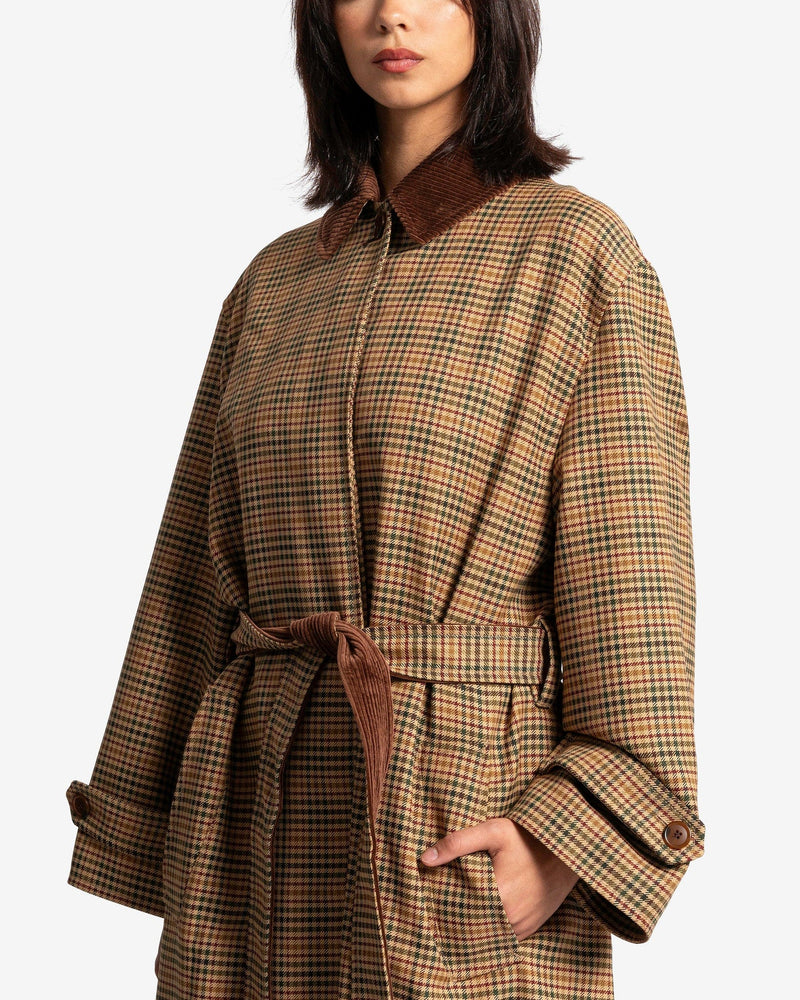 KENZO Women Jackets Checks Carcoat in Prince of Wales Check