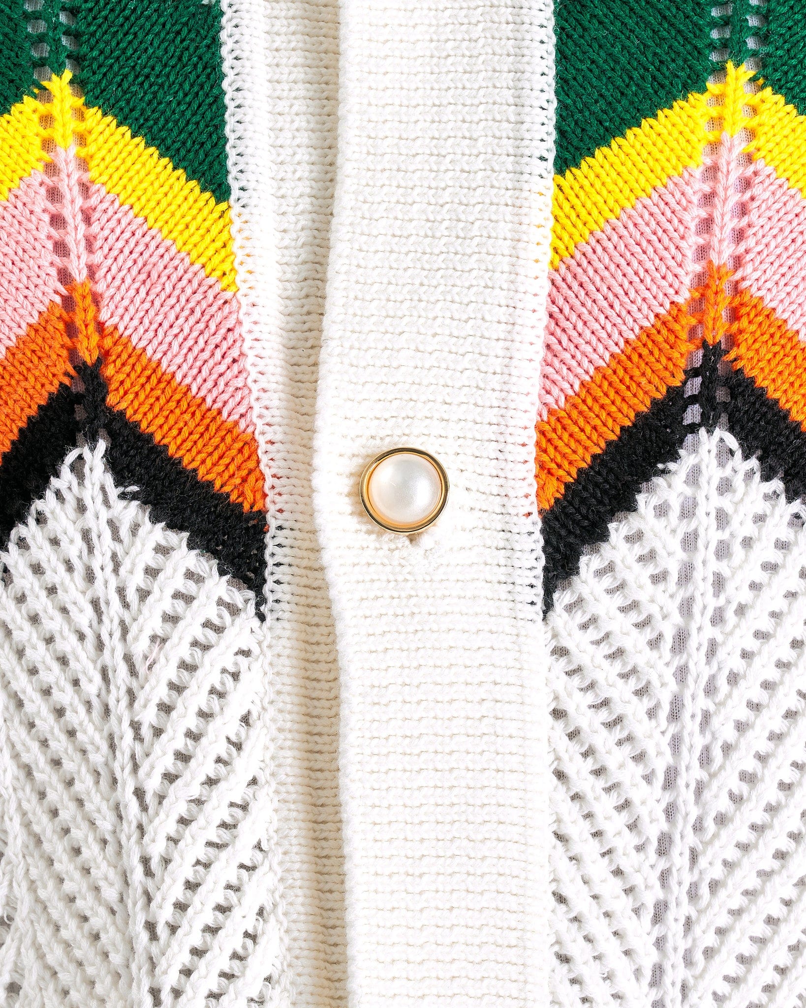 Chevron Lace Shirt in White/Multi – SVRN