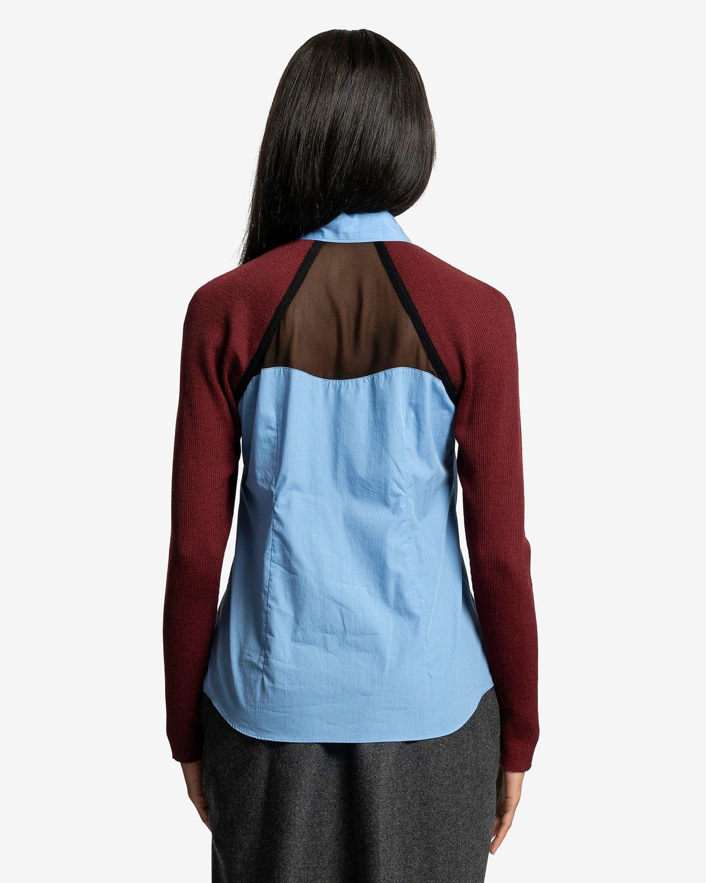 UNDERCOVER Women Tops Chiffon Paneled Shirt in Light Blue