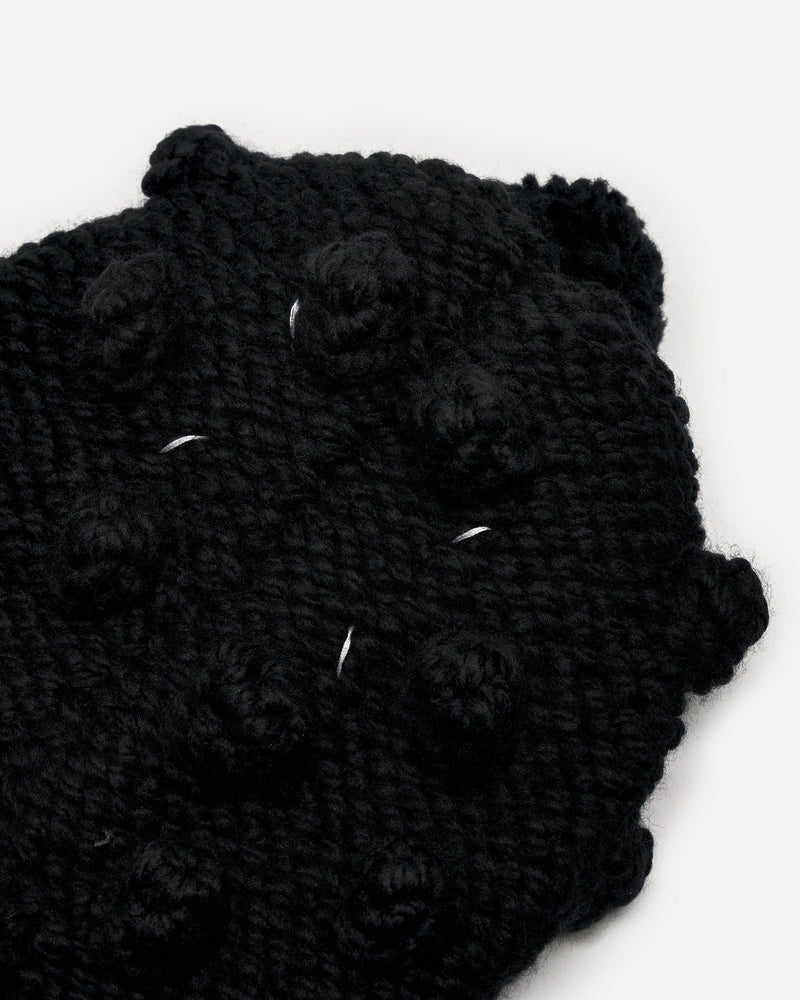 Maison Margiela Men's Hats Childish Stitches Beanie in Black