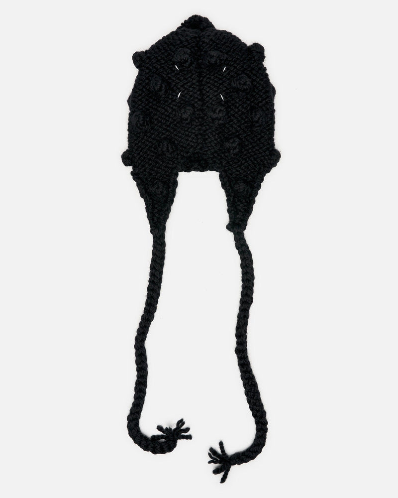 Maison Margiela Men's Hats Childish Stitches Beanie in Black
