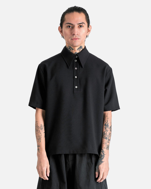 Willy Chavarria Men's Shirts Cholo Polo in Black