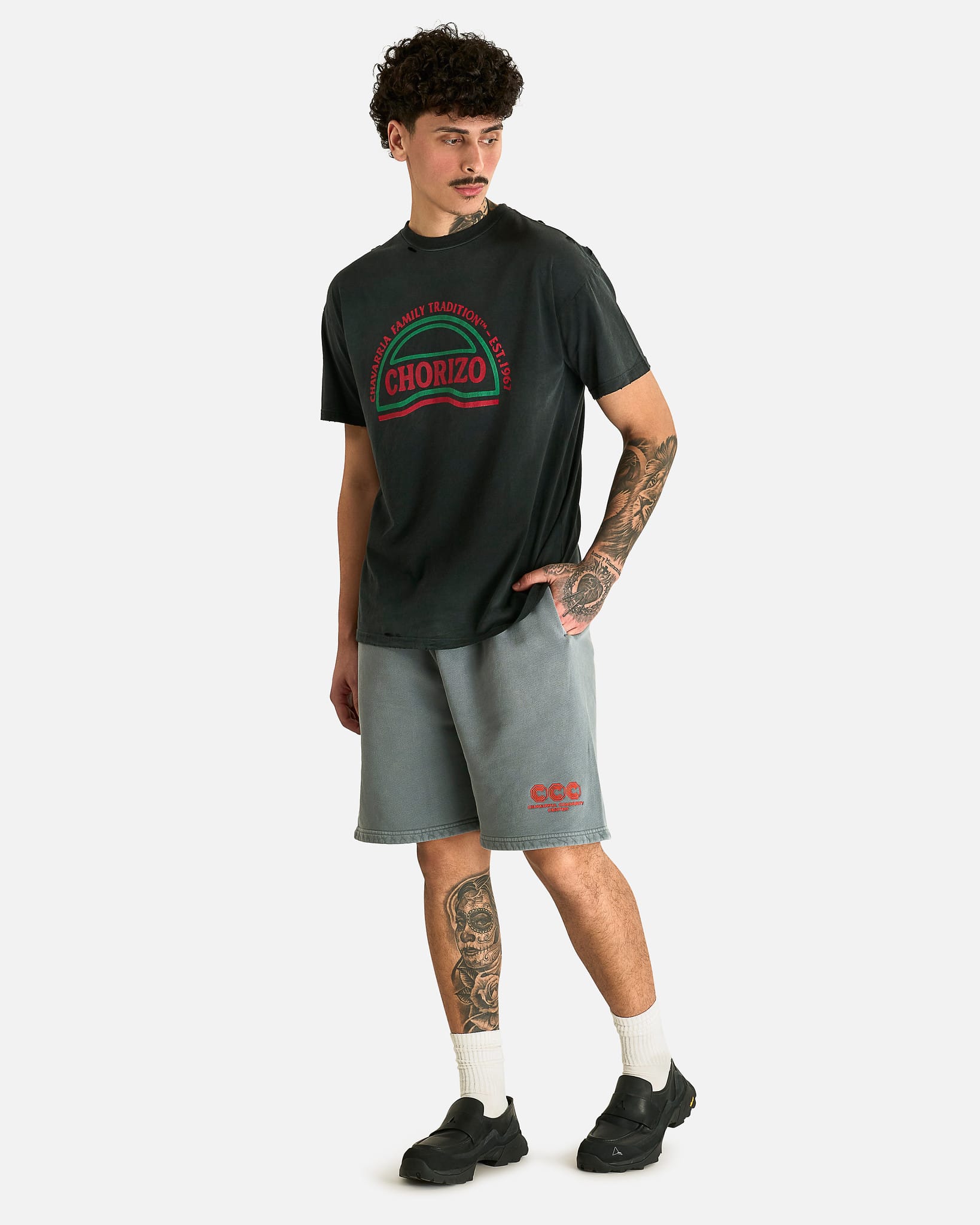 Willy Chavarria Men's T-shirts Chorizo Easy Tee in Black