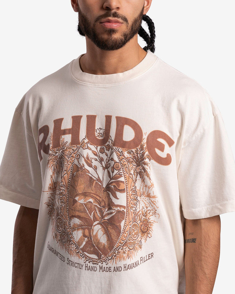Rhude Men's T-Shirts Cigaro T-Shirt in Vintage White