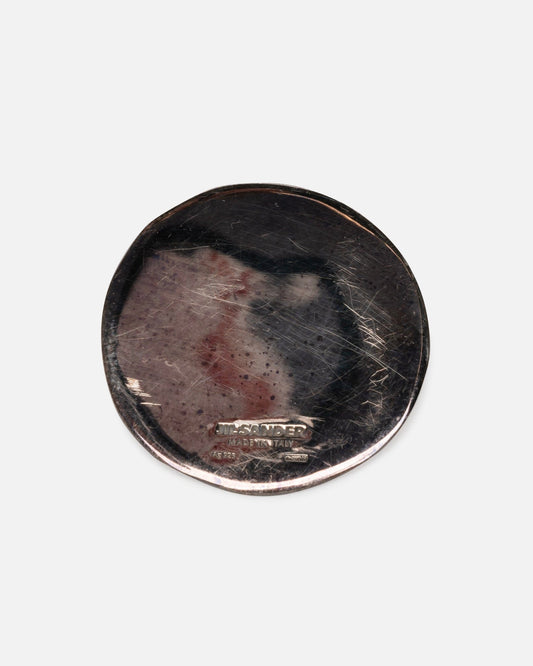 Jil Sander Jewelry Circle Pin in Silver