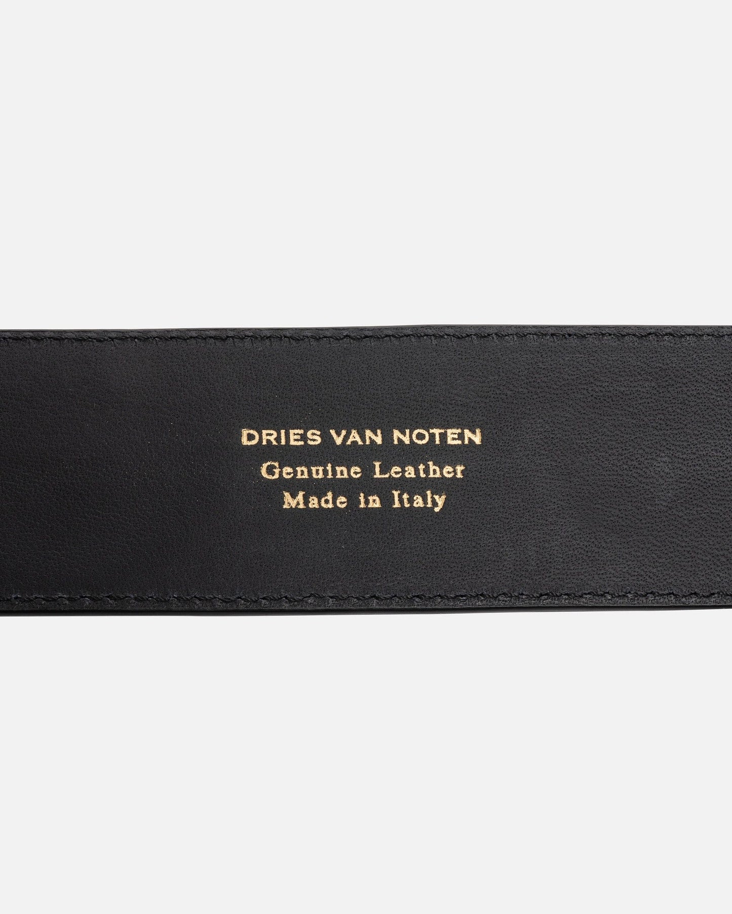 Dries Van Noten Leather Goods Classic Leather Belt in Black Floral