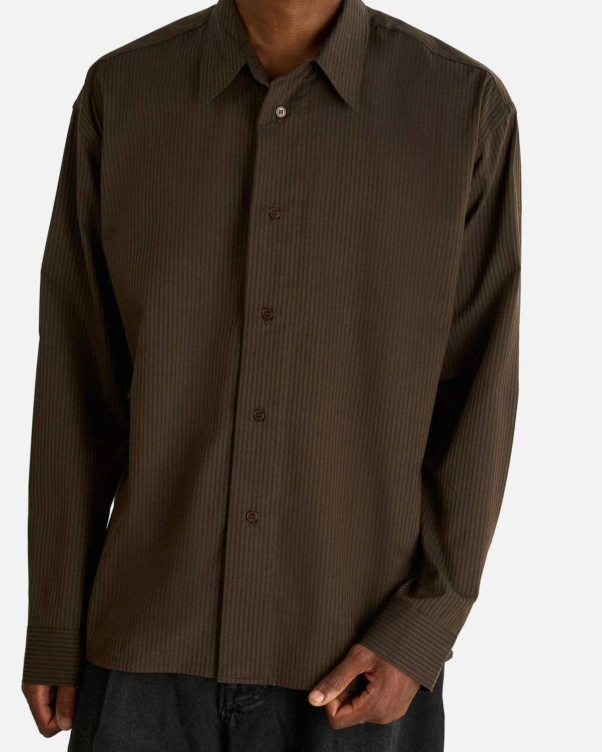 Studio Nicholson Men's Shirts Classic Shirt in Malt