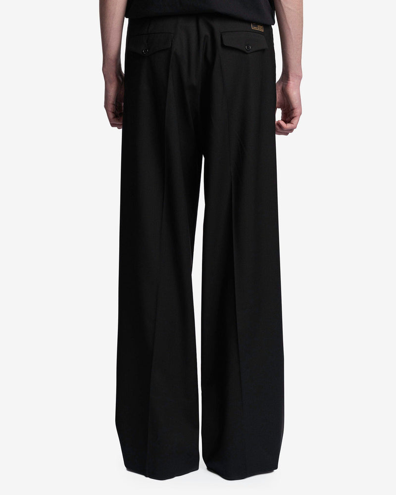 Raf Simons Men's Pants Classic straight pants with 2 Back Pockets in Black