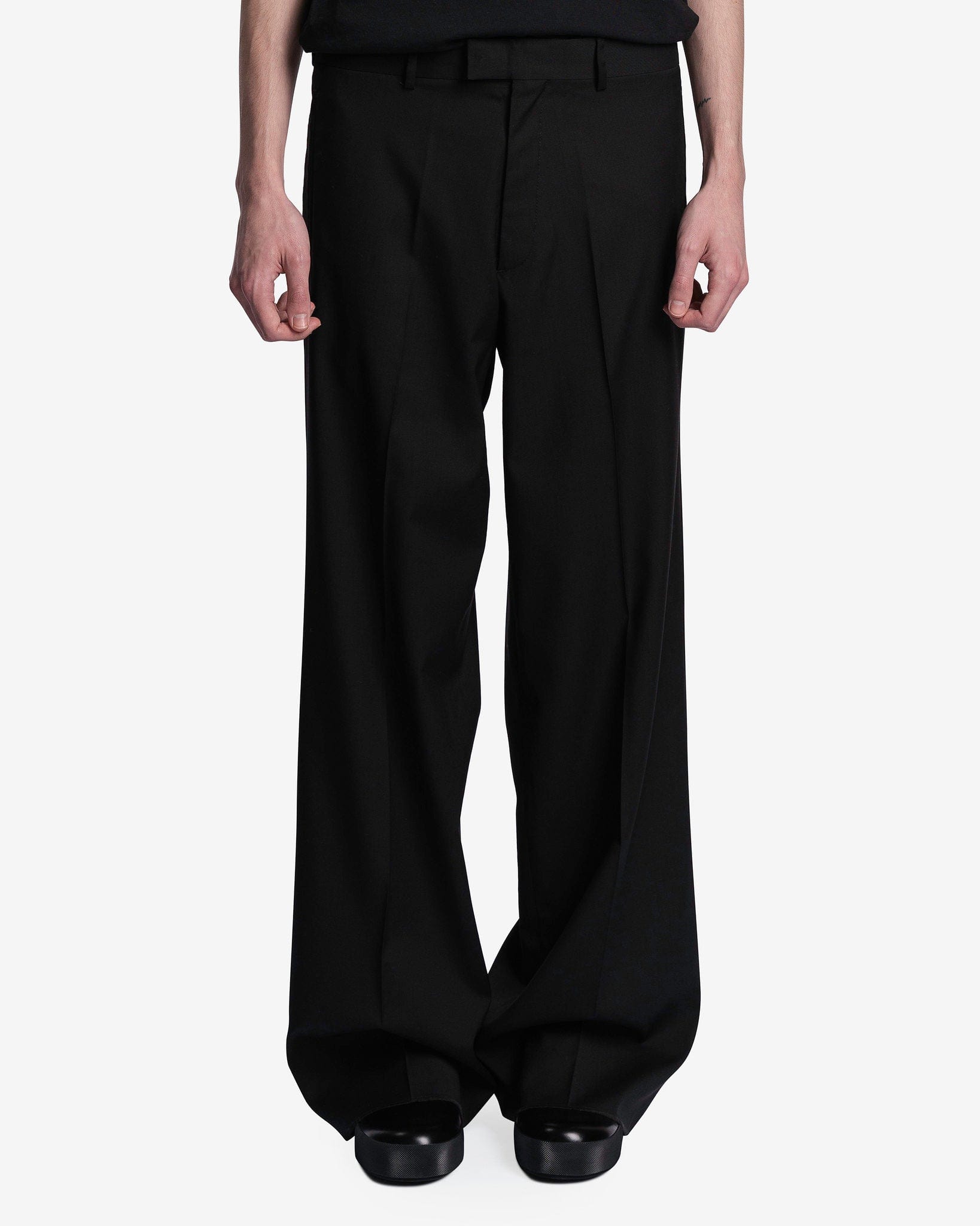 Raf Simons Men's Pants Classic straight pants with 2 Back Pockets in Black