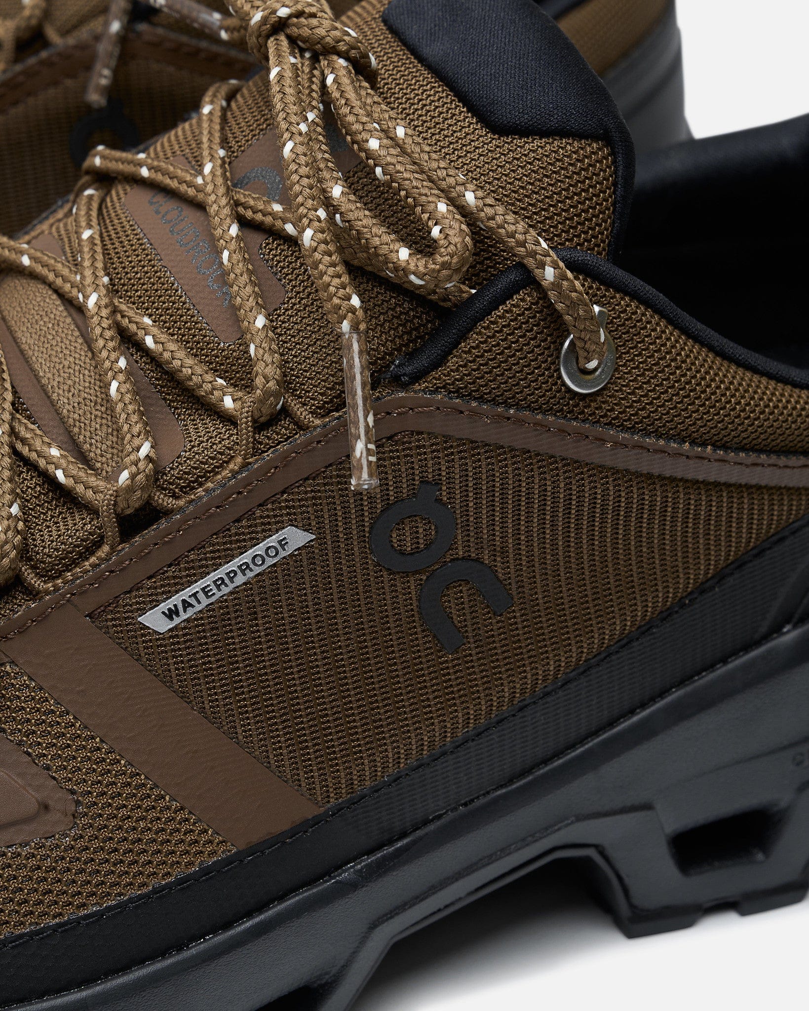 On Men's Sneakers Cloudrock Low WP in Earth/Black