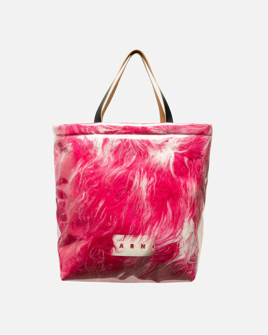 Marni Women Bags O/S Coated Faux Fur Tote Bag in Fuchsia