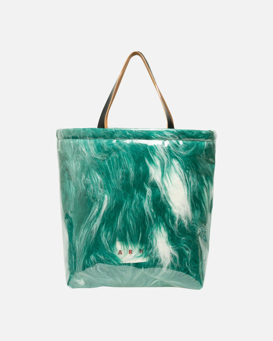 Marni Women Bags O/S Coated Faux Fur Tote Bag in Jade
