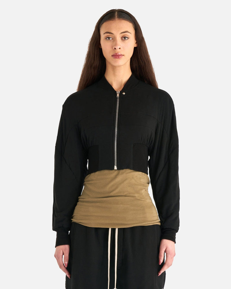 Rick Owens Lilies Women Jackets Collage Bomber in Black