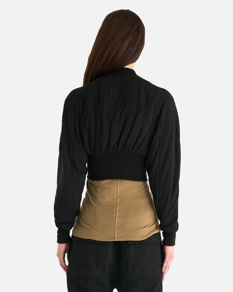 Rick Owens Lilies Women Jackets Collage Bomber in Black