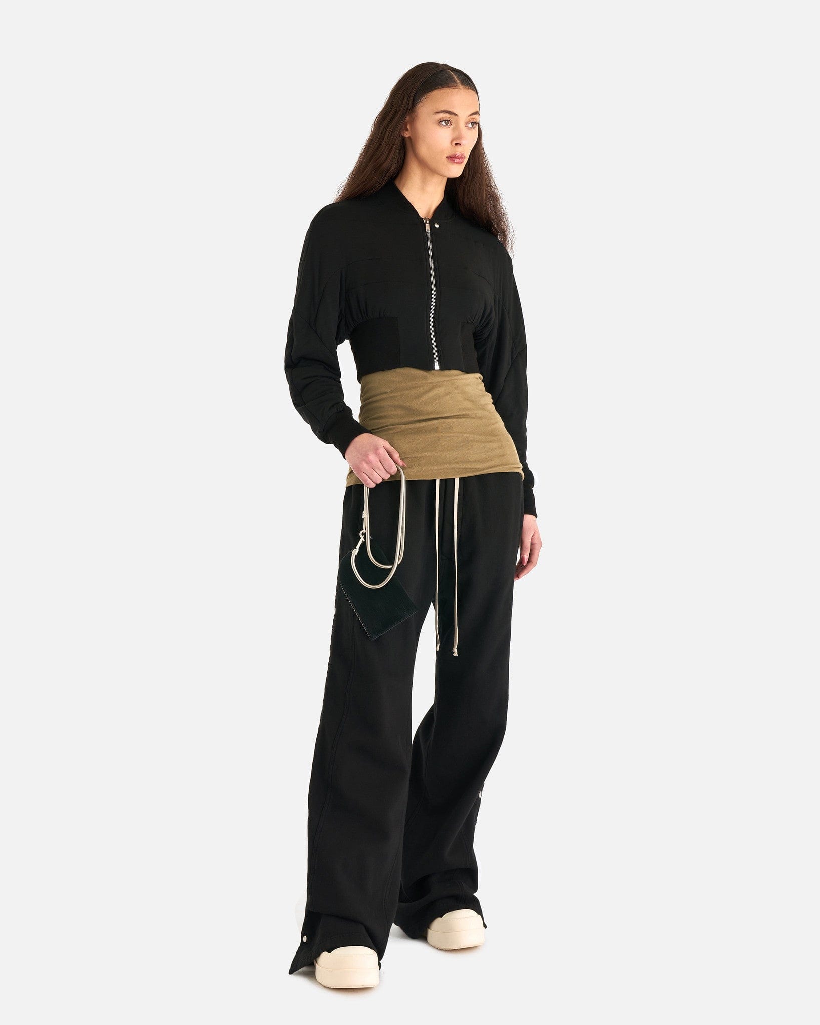 Rick Owens Lilies Women Jackets Collage Bomber in Black