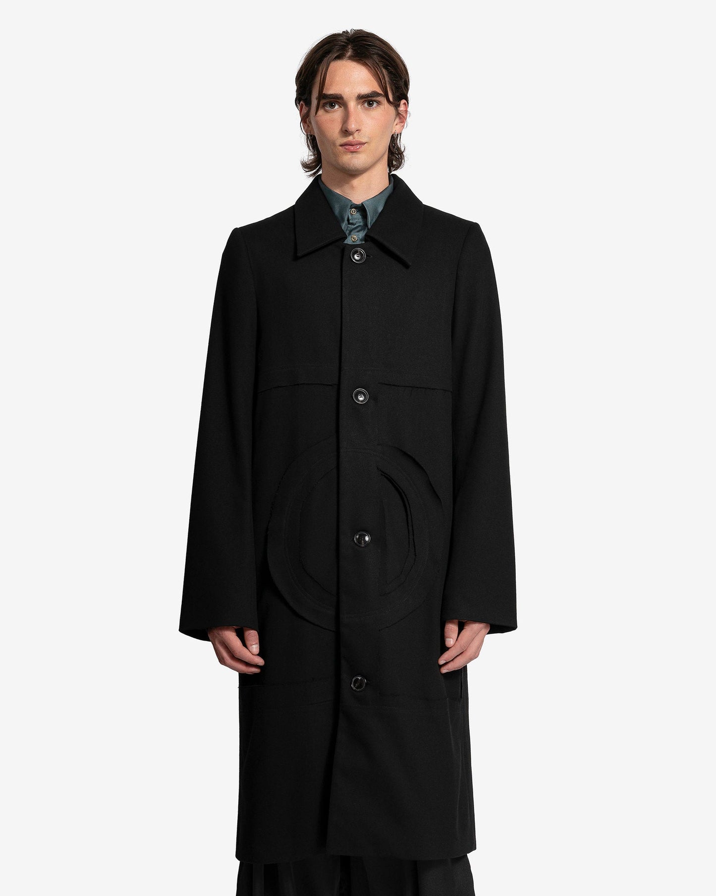 Edward Cuming Men's Coat Collage Car Coat in Black