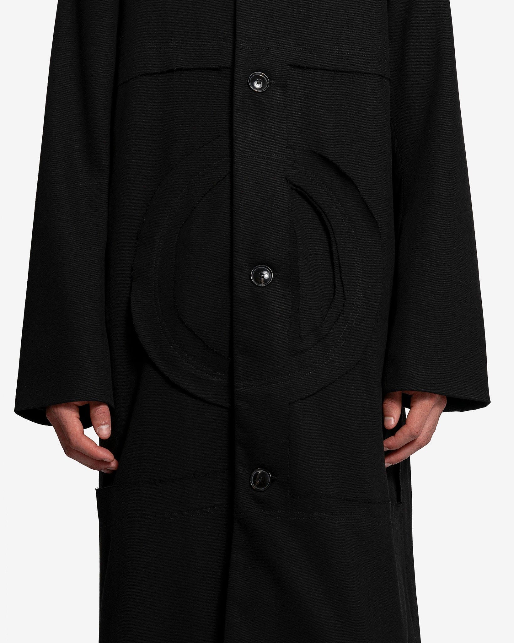 Edward Cuming Men's Coat Collage Car Coat in Black