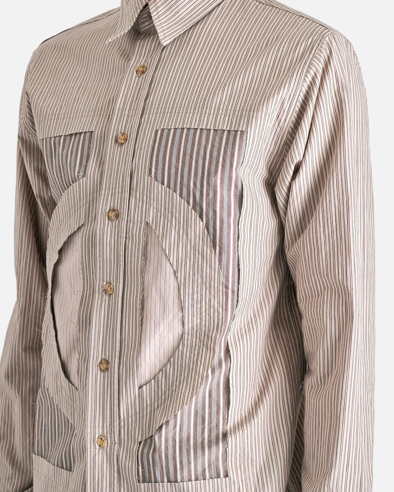 Edward Cuming Men's Shirts Collage Shirt in Beige/Multi