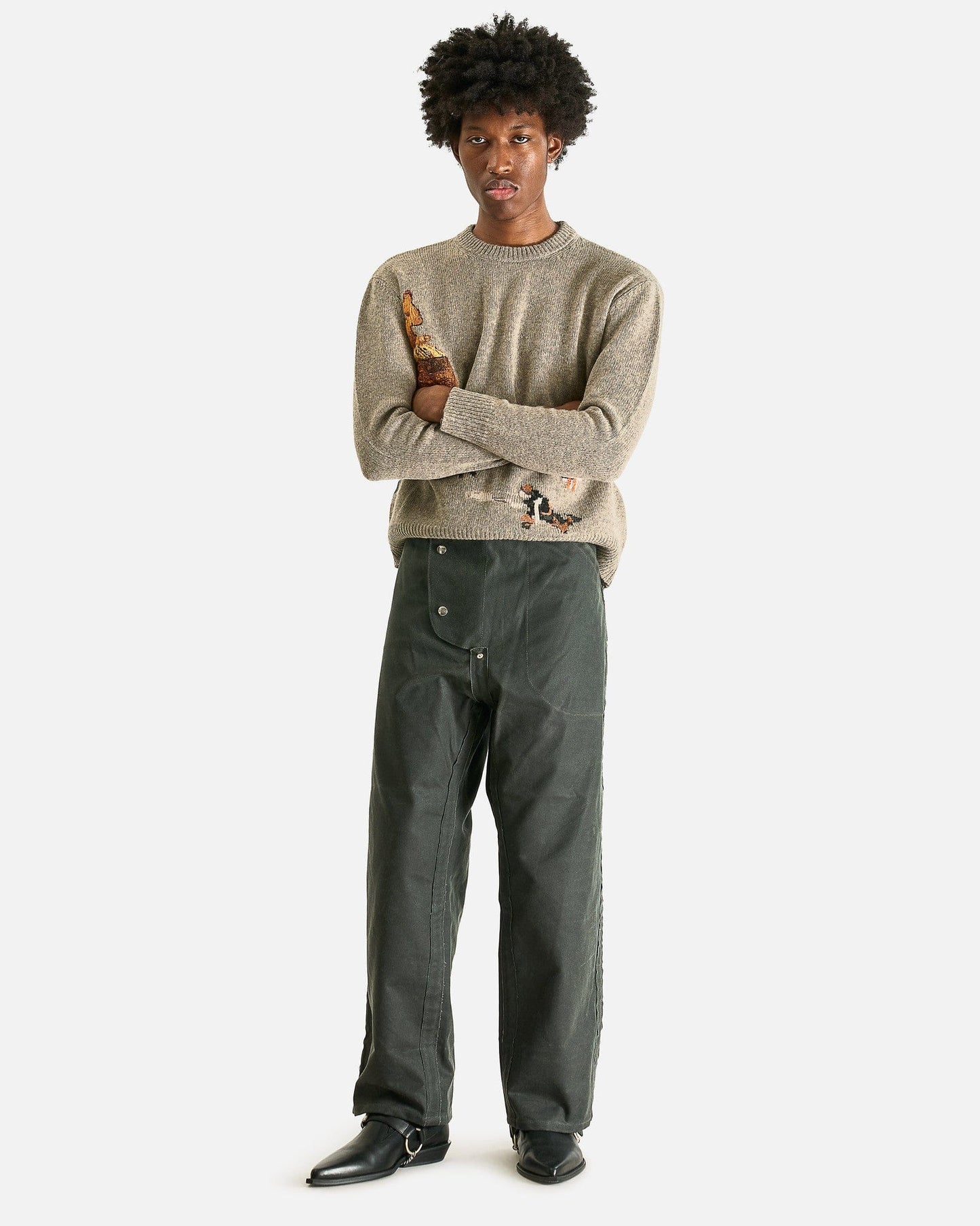 Enfants Riches Deprimes Men's Sweater Come Live With Me Sweater in Gray