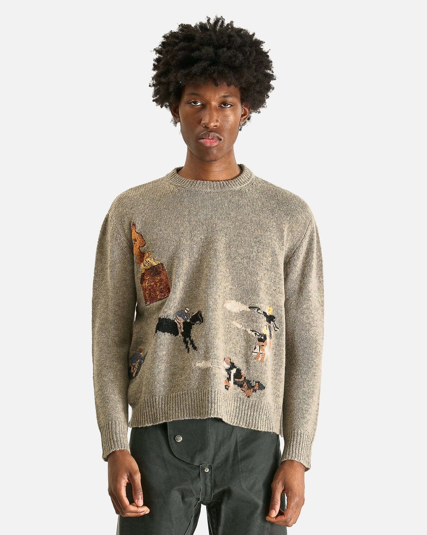 Enfants Riches Deprimes Men's Sweater Come Live With Me Sweater in Gray