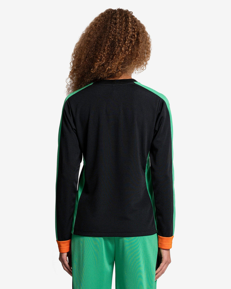 Wales Bonner Women T-Shirts Commune Long Sleeve T-Shirt in Black/Green