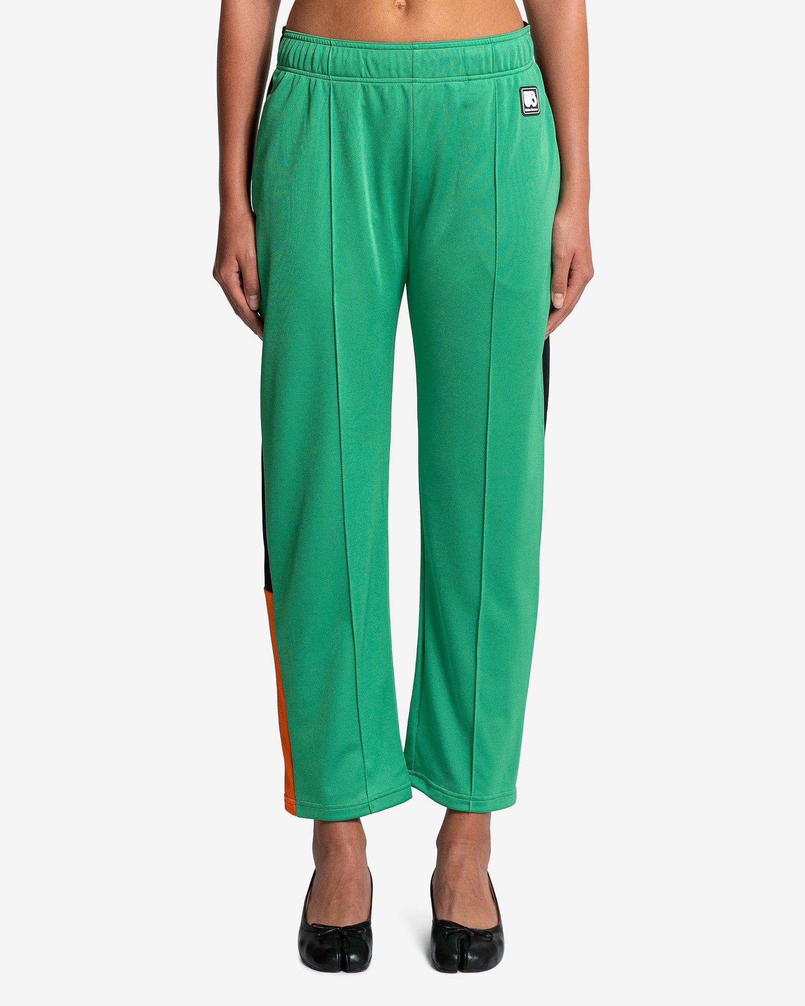 Wales Bonner Women Pants Commune Trackpant in Green-Black/Orange