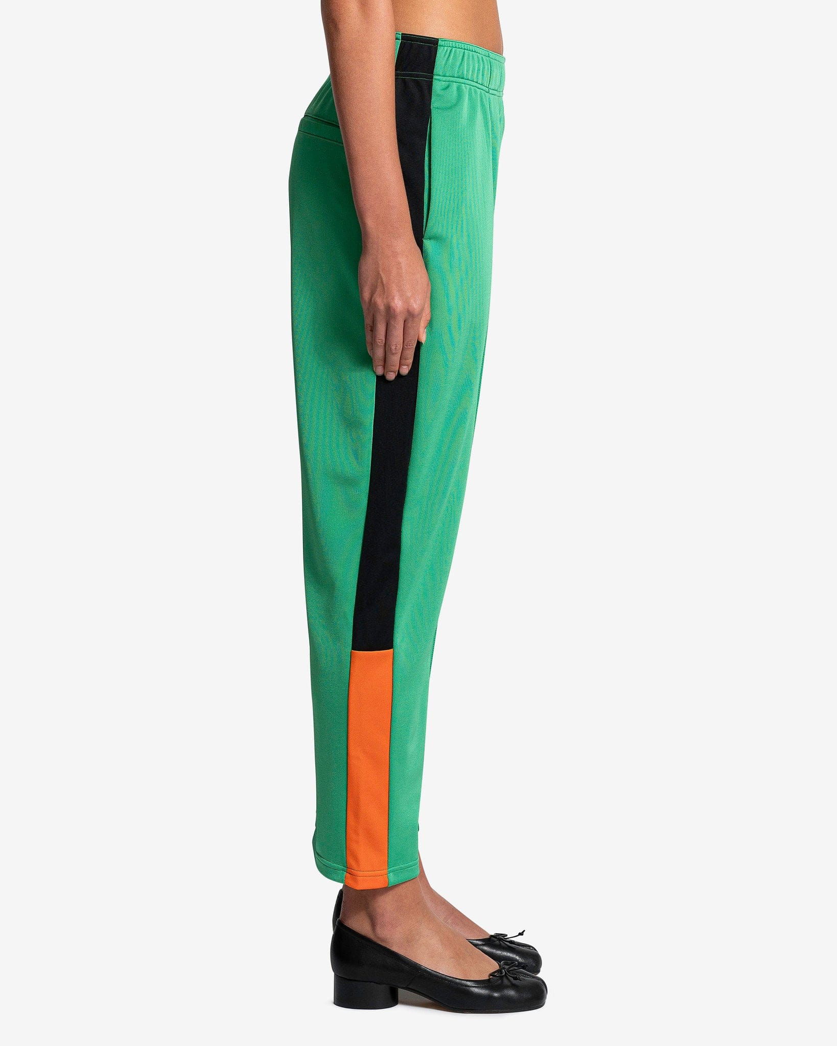 Wales Bonner Women Pants Commune Trackpant in Green-Black/Orange