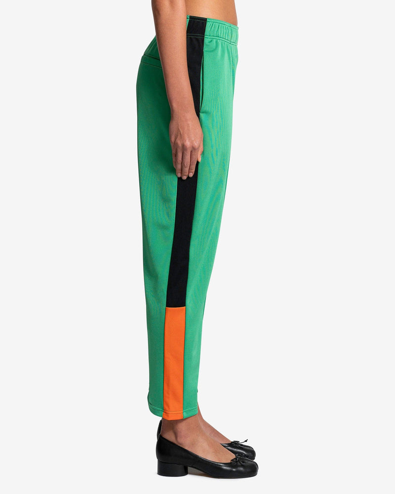 Wales Bonner Women Pants Commune Trackpant in Green-Black/Orange