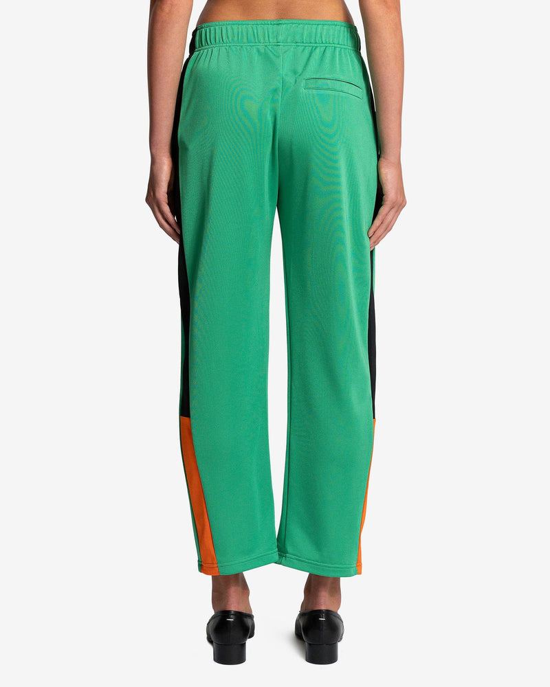 Wales Bonner Women Pants Commune Trackpant in Green-Black/Orange