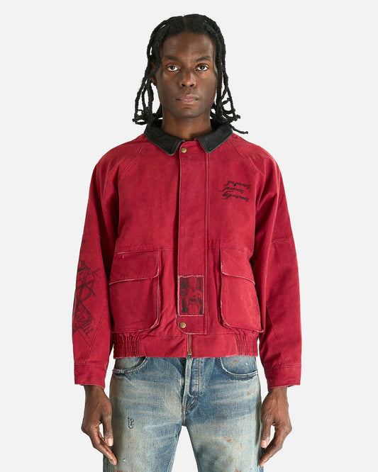 Enfants Riches Deprimes Men's Jackets Constructivist Hunting Jacket in Faded Red