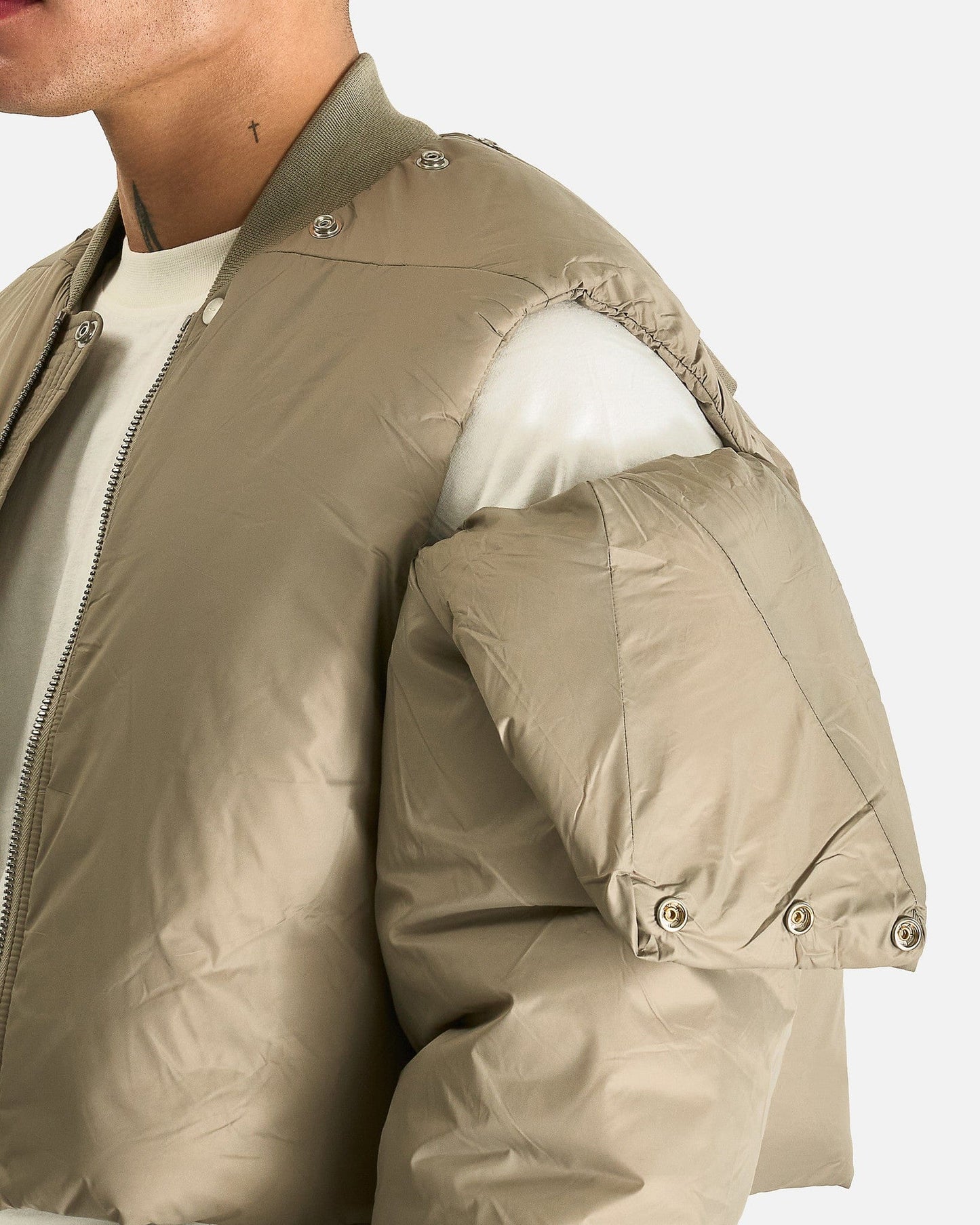 Rick Owens DRKSHDW Men's Jackets Convertible Jacket in Dirty Pearl