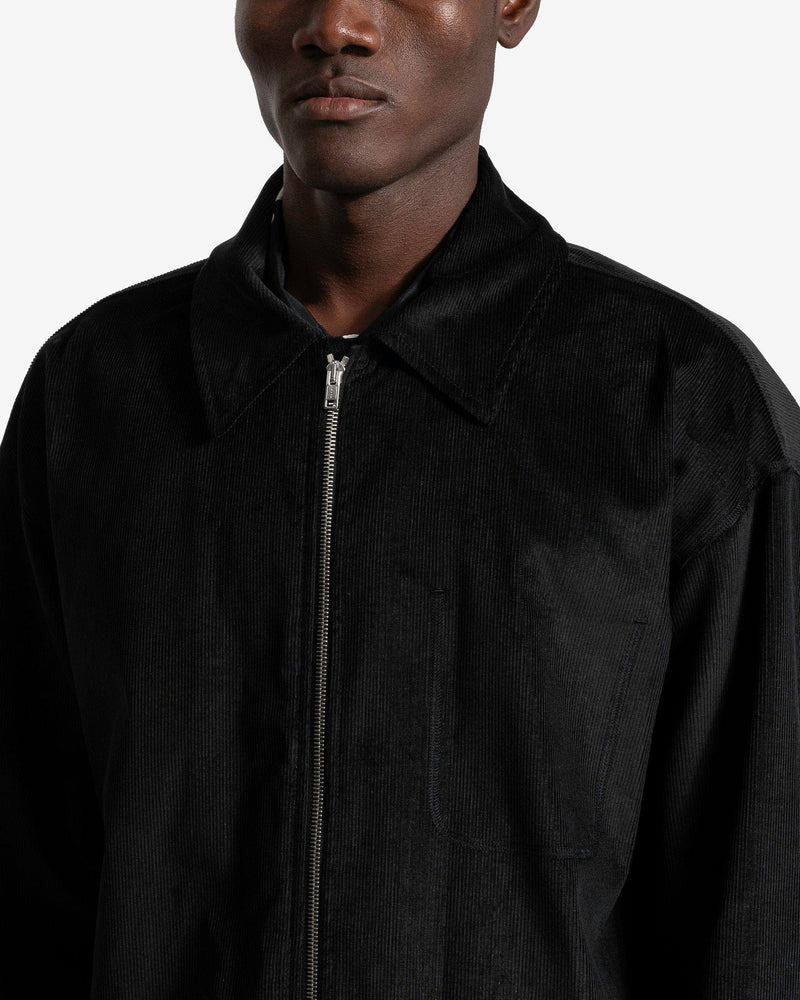Marni Men's Jackets Corduroy Zip-Up Jacket in Black