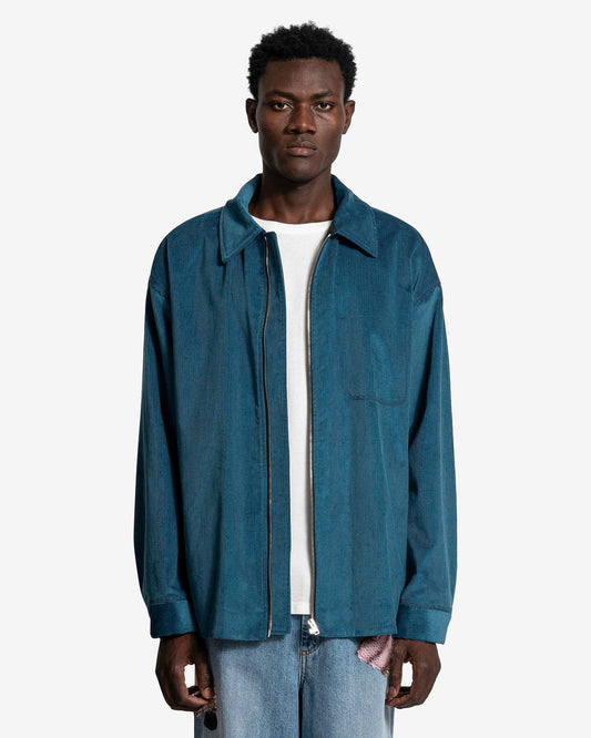 Marni Men's Jackets Corduroy Zip-Up Jacket in Royal