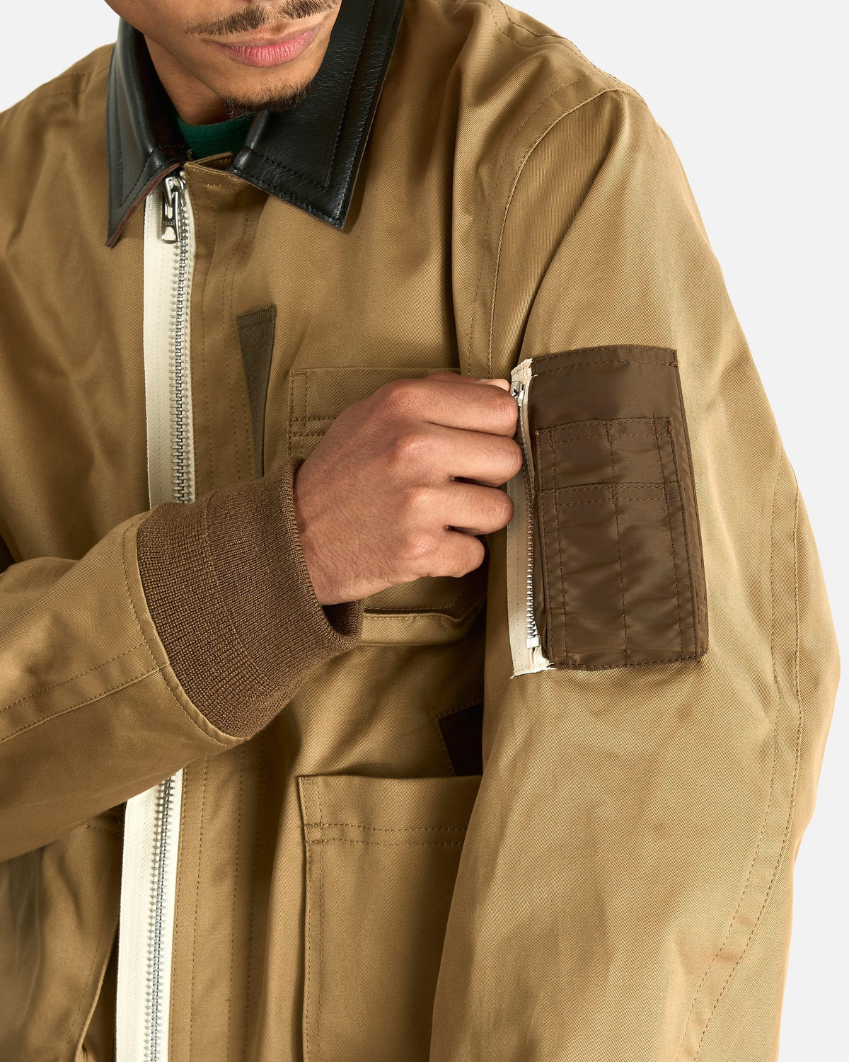 Sacai Men's Tops Cotton Chino Blouson in Beige
