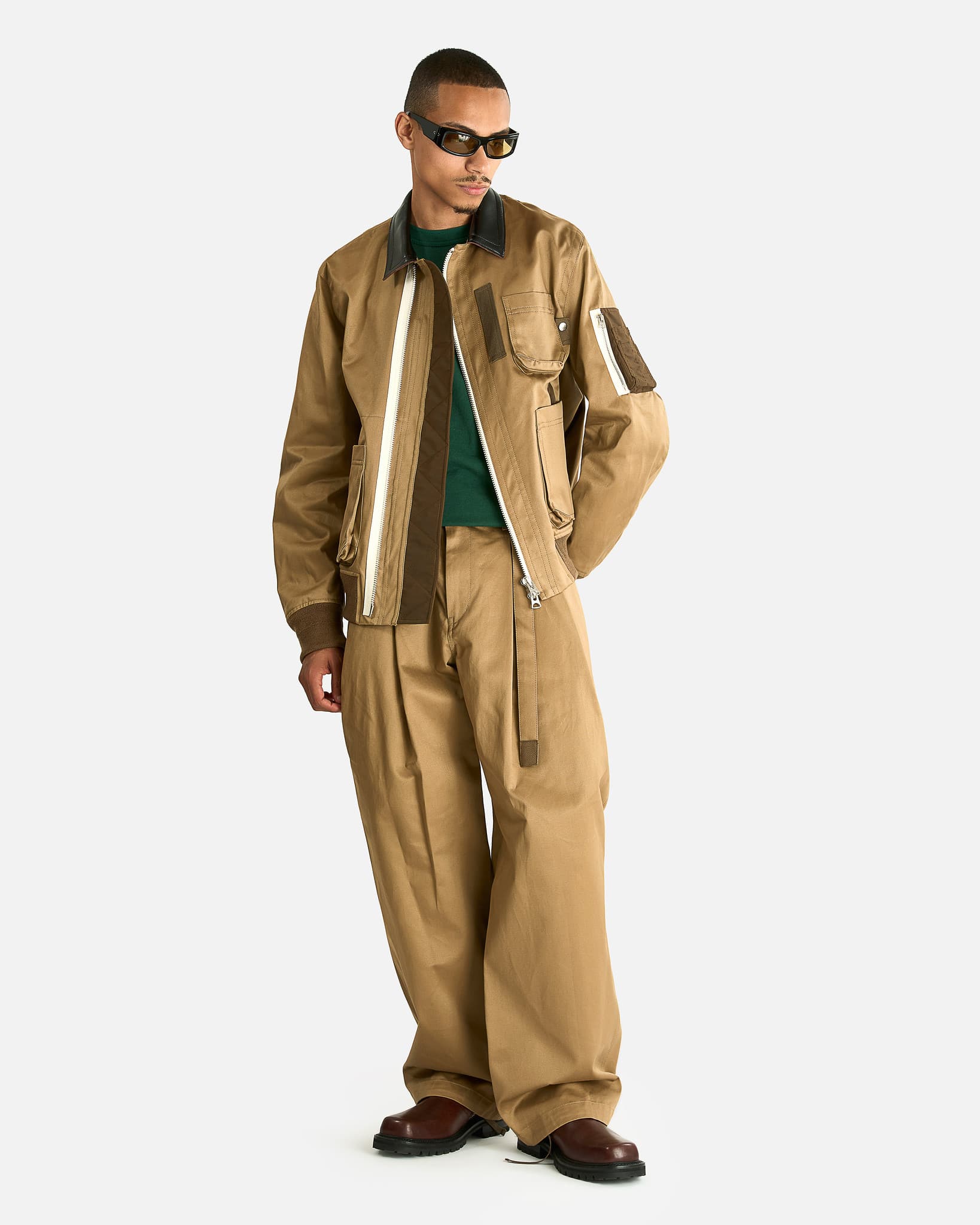 Sacai Men's Tops Cotton Chino Blouson in Beige