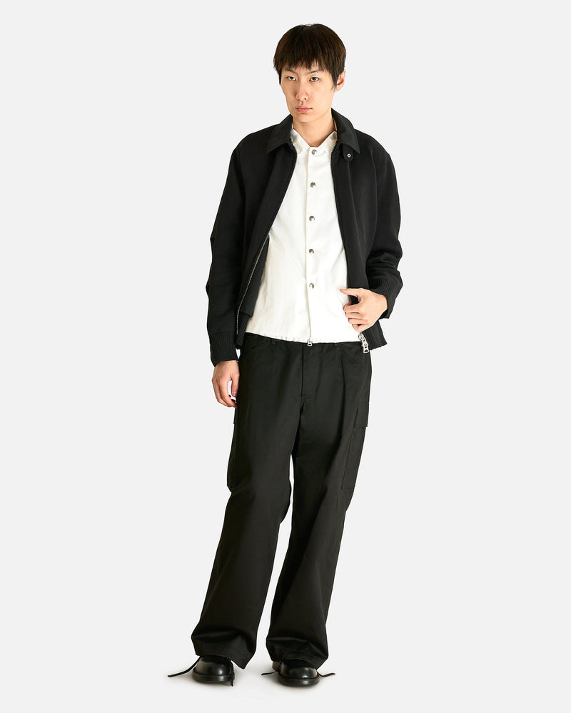 Sacai Men's Pants Cotton Chino Nylon Twill Pants in Black
