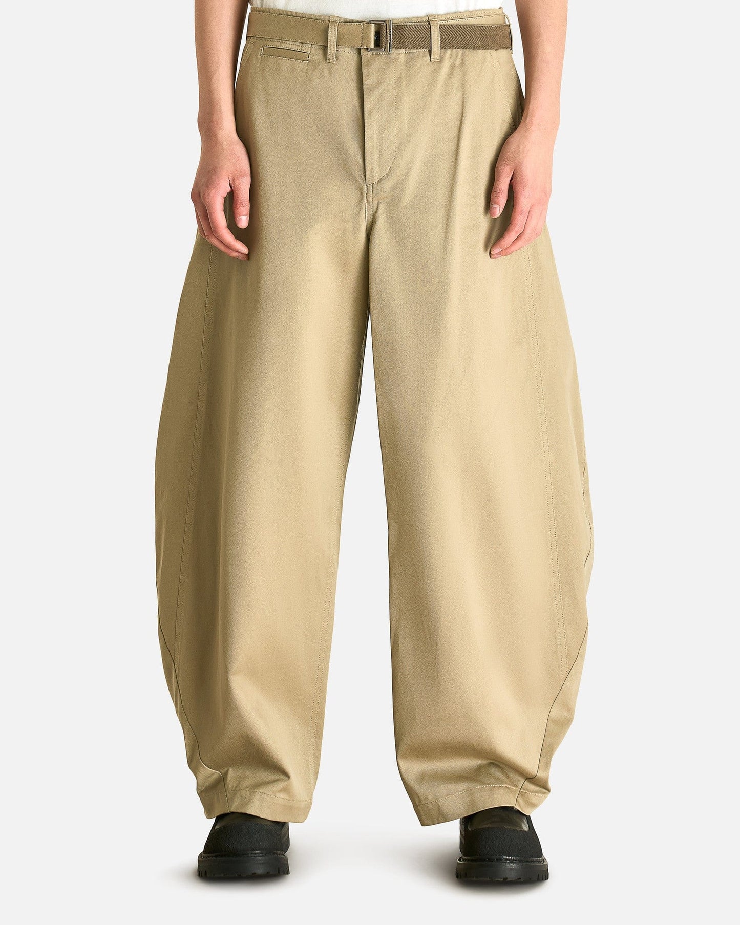 Sacai Men's Pants Cotton Chino Pants in Beige