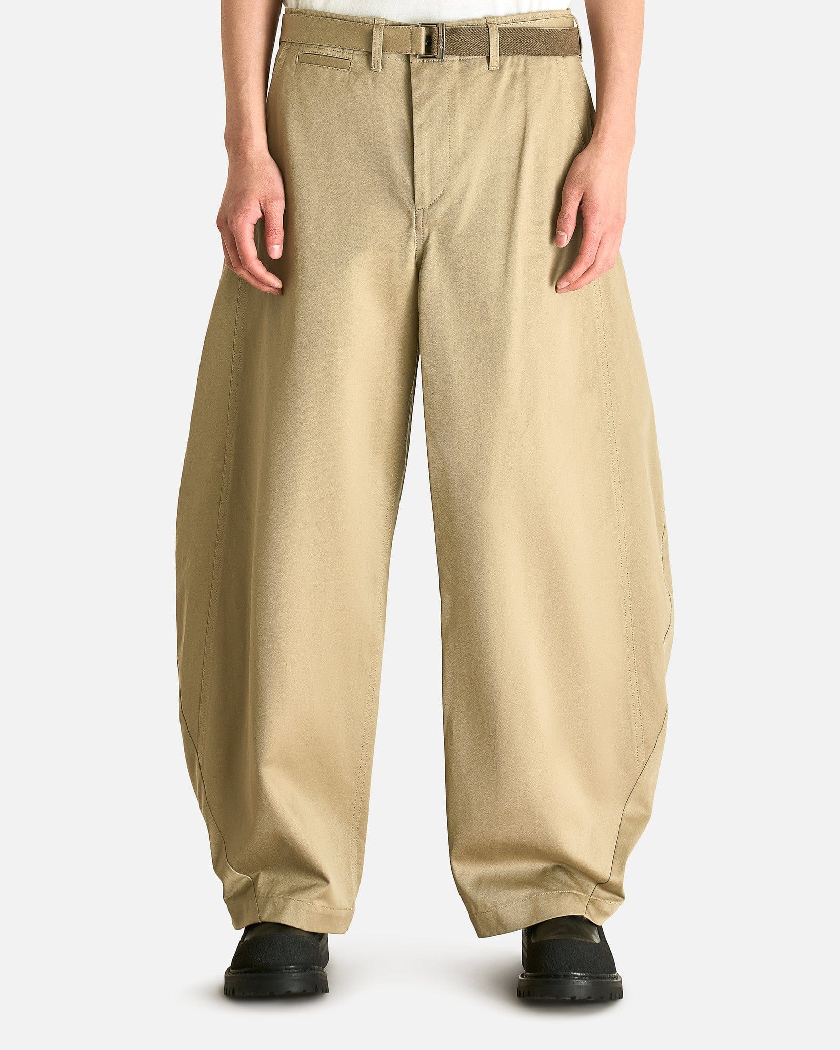 Sacai Men's Pants Cotton Chino Pants in Beige