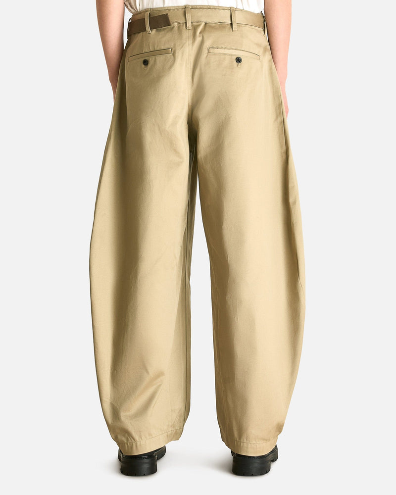 Sacai Men's Pants Cotton Chino Pants in Beige