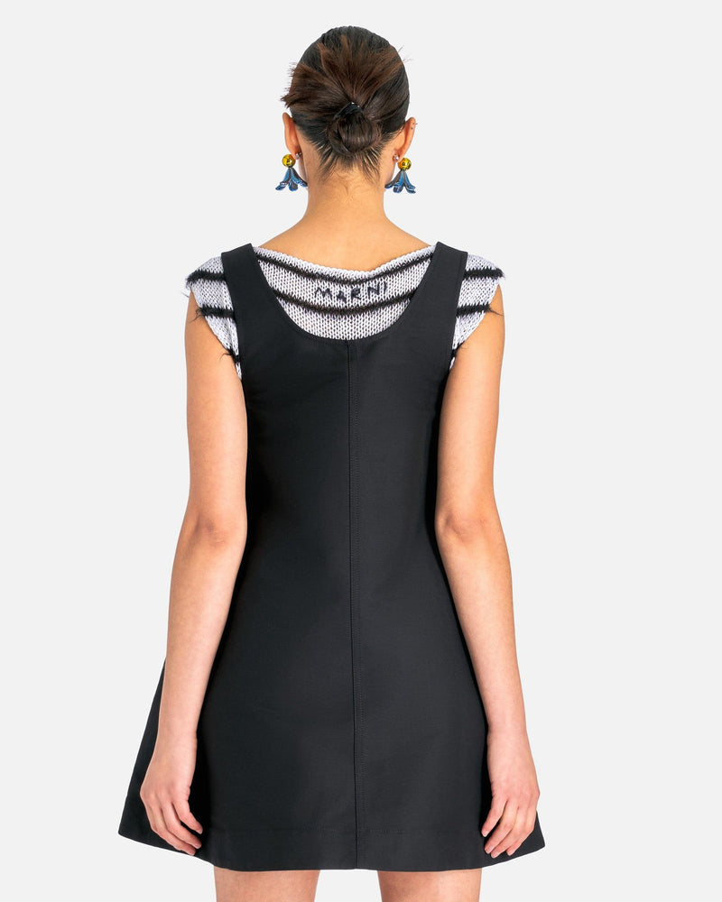 Cotton Cocoon Mini Dress in Black SVRN Cotton Cocoon Mini Dress in Black SVRN