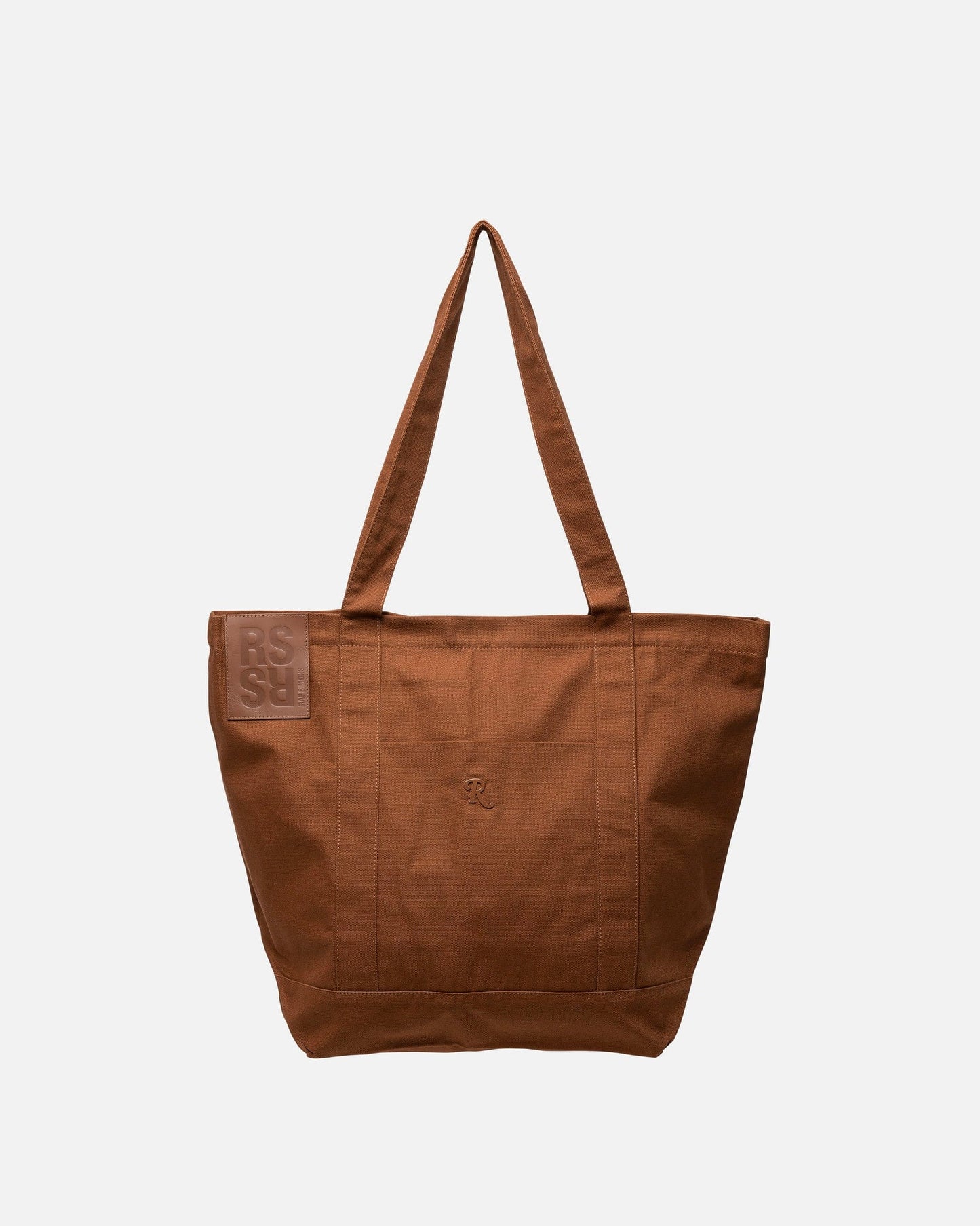 Mens Tan Handbag Tote Cotton Tote Bag In Dark Brown – SVRN