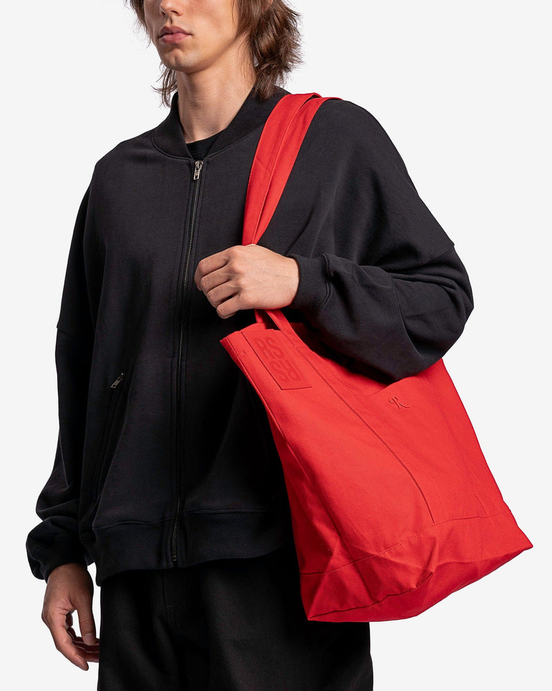 Raf Simons Men's Bags Cotton Tote Bag in Red