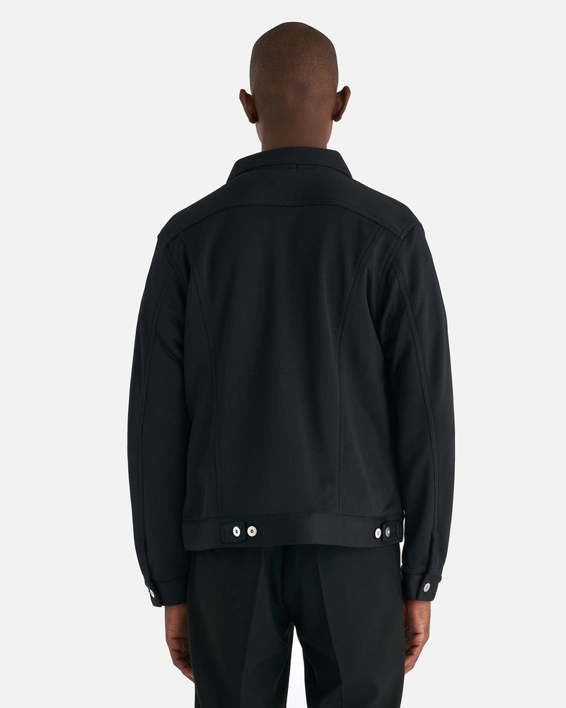 Comme des Garcons Homme Deux Men's Jackets Cotton Trucker Jacket in Black