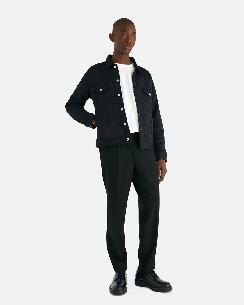 Comme des Garcons Homme Deux Men's Jackets Cotton Trucker Jacket in Black