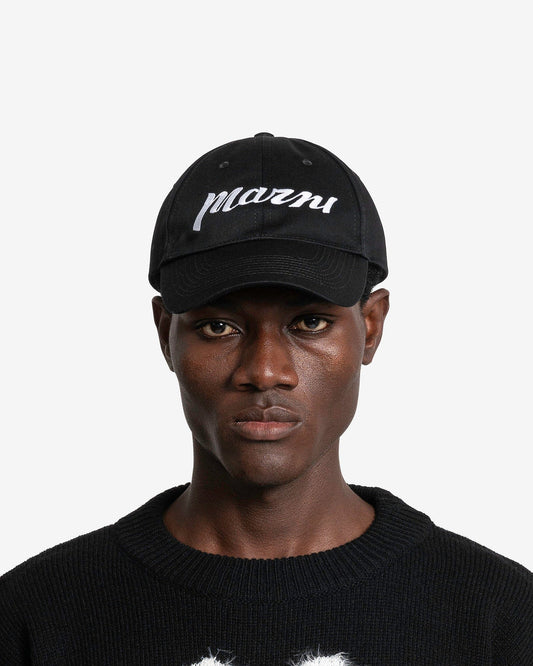 Marni Men's Hats Cotton Twill Hat in Black